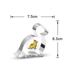 Ladda upp bild till gallerivisning, 8 St/Pack Utstickare Pepparkaksformar Dinosaurie med stensiler Collection A 8 PCS/Set Dinosaur Cookie Cutter with Stencils