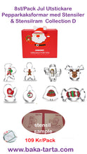 Ladda upp bild till gallerivisning, 8st/Pack Jul Utstickare Pepparkaksformar med stenciler Collection D 8 Pcs/Set Xmas Christmas Cookie Cutter Colletion D