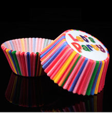 Ladda upp bild till gallerivisning, 100 St/Pack 4 Mönster Muffinsfomar Let's Party Serier