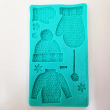 Ladda upp bild till gallerivisning, 5 i 1 Stickat Tröja Handskar Mössa Silikonform Jul Dekoration Hobby 5 in 1 Knit Sweater Glove Hat Silicone Mold Christmas Cake Decortion Hobby Cake Decoration
