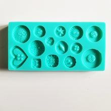 Ladda upp bild till gallerivisning, 14 I 1 Knapp Silikonform- A 14 in 1 Button Pattern Silicone Mold- A