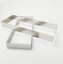 Ladda upp bild till gallerivisning, Retangulär Perforerad Tårtring Retangular Perforated Tart Ring Mousse 30*11*3.5cm