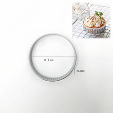 Ladda upp bild till gallerivisning, 2 st Rund Perforerad Tårtring Φ8*2cm Elektrolytiskt behandlat rostfritt stål 2st Round Perforated Tart Ring 2PCS Round Perforated Tart Ring Φ8*2cm