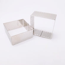 Ladda upp bild till gallerivisning, 2st Fyrkant Perforerad Tårtring 2PCS Square Perforated Tart Ring7 *7 *3.5 cm