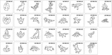Ladda upp bild till gallerivisning, 8 St/Pack Utstickare Pepparkaksformar Dinosaurie med stensiler Collection B 8 PCS/Set Dinosaur Cookie Cutter with Stencils