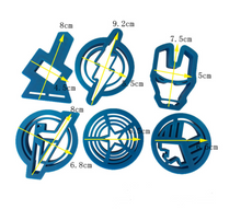 Ladda upp bild till gallerivisning, 6 St/Pack Avengers Utstickare Fondant 6 PCS/Set Avengers Fondant Cookie Cutter