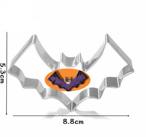 6st/Pack Halloween Utstickare Pepparkaksformar med stenciler Collection A