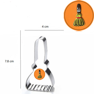6st/Pack Halloween Utstickare Pepparkaksform med stenciler Collection C