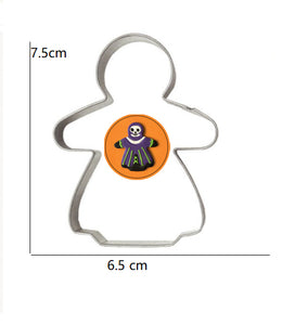 6st/Pack Halloween Utstickare Pepparkaksform med stenciler Collection C
