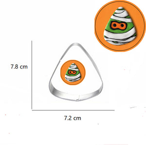 6st/Pack Halloween Utstickare Pepparkaksform med stenciler Collection D