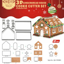 Ladda upp bild till gallerivisning, 10 St/Pack 3D  Pepparkakshus  Pepparkaksform  Hus
