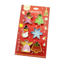 Ladda upp bild till gallerivisning, 6 St/Set  Pepparkaksformar 6 PCS/SET Xmas Cookie Cutter, Pepparkaksformar- Gingerman, Xmas Tree,Snowman, Snowflake,Angel &amp; Bell (6 PCS)
