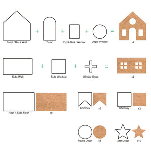 10 St/Pack 3D  Pepparkakshus  Pepparkaksform  Hus