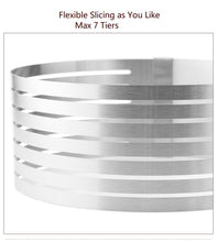 Ladda upp bild till gallerivisning, 2 St/ Pack Justerbar   tårtring för jämna bottnar Justerbar Tårtbottenskärare  Tårtlyftare  PCS/Set Adjustable Cake Slicing Mold+ Stainless Steel Cake Cookie Pizza Bread Transfer Sheet

