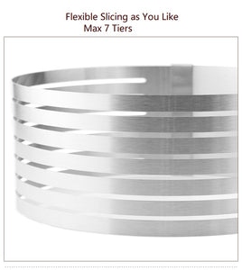 2 St/ Pack Justerbar   tårtring för jämna bottnar Justerbar Tårtbottenskärare  Tårtlyftare  PCS/Set Adjustable Cake Slicing Mold+ Stainless Steel Cake Cookie Pizza Bread Transfer Sheet