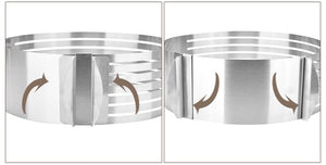 2 St/ Pack Justerbar   tårtring för jämna bottnar Justerbar Tårtbottenskärare  Tårtlyftare  PCS/Set Adjustable Cake Slicing Mold+ Stainless Steel Cake Cookie Pizza Bread Transfer Sheet