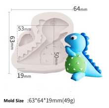Ladda upp bild till gallerivisning, 5 St/Pack  Dinosaurier Silikonform  Collection 1 (4 S &amp; M &amp; 1 Stor) 5 PCS/Set Dinosaur Silicon Mold (4 S M &amp; 1 Big)
