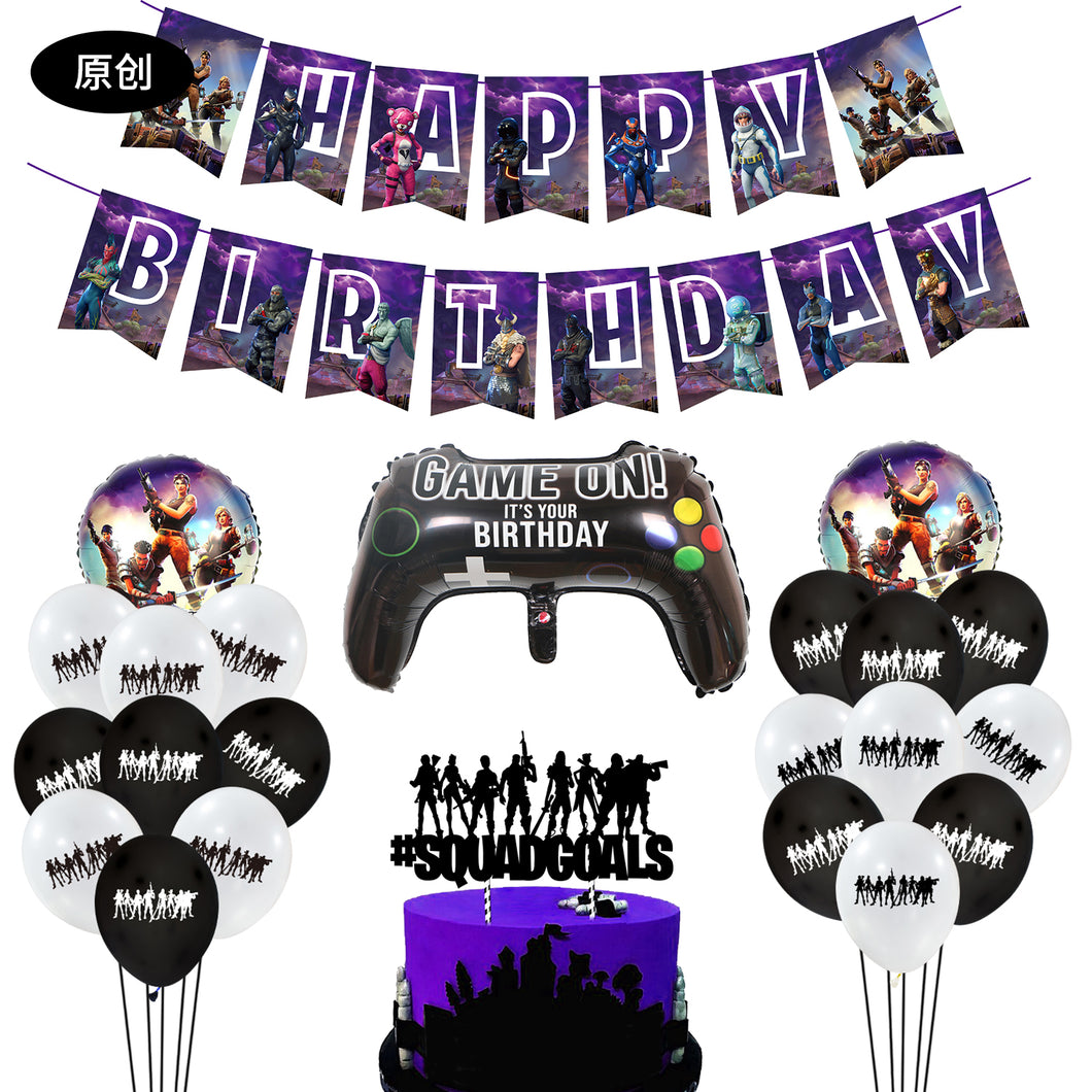 25 St/Pack Fortnite Temafest Födelsedag Dekoration  25 PCS/Set Fortnite  Themed Birthday Party Decoration