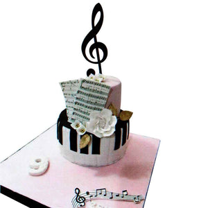 10 St/Pack Extra Stora Musiknot Utstickare Fondant Patchwork Utstickare