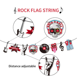 Rock Roll Musik Temafestdekoration