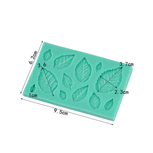 11 i 1 Bland Rosblad Sockerpasta Fondant Choklad Silikonform