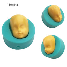 Ladda upp bild till gallerivisning, 13 St/Pack Leksakshuvud Sockerpasta Silikonformar  Lera Choklad Fondant 13 PCS/Set Doll Head Silicone Molds  Clay Fondant Chocolate
