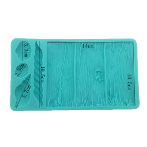 5 i 1 Bark & Snäckskal Mönster Silikonform  5 in 1 Bark & Seashell Pattern Silicone Mold