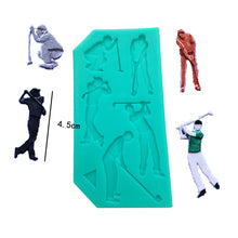 Ladda upp bild till gallerivisning, 6 i 1 Sockerpasta Silikonform Golf  6 in 1 Golf Fondant  Silicone Mold
