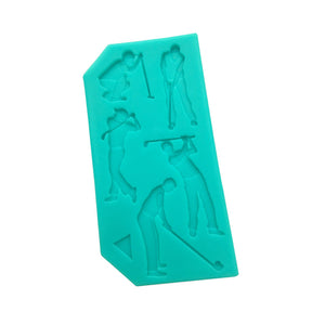 6 i 1 Sockerpasta Silikonform Golf  6 in 1 Golf Fondant  Silicone Mold