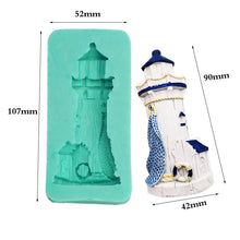Ladda upp bild till gallerivisning, Fry Sockerpaste  Silikonform Segling Tårta Dekoration Lighthouse Fondant  Silicone Mold Outdoor Sailing Cake Decoroation
