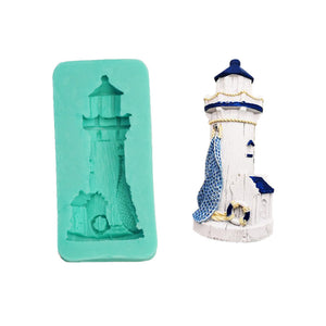 Fry Sockerpaste  Silikonform Segling Tårta Dekoration Lighthouse Fondant  Silicone Mold Outdoor Sailing Cake Decoroation
