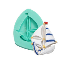 Ladda upp bild till gallerivisning, Segelbåt Sockerpasta  Silikonform-C Sailing Boat Fondant Silicone Mold -C
