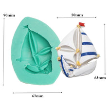 Ladda upp bild till gallerivisning, Segelbåt Sockerpasta  Silikonform-C Sailing Boat Fondant Silicone Mold -C
