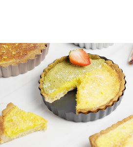 Pajform med lös botten  Small Pizza Pie Quiche Tart Loose Base Pan 4PCS/SET-4.5 inch