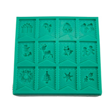 Ladda upp bild till gallerivisning, 12 i 1 Fondantformar Silikon Fondant Choklad 12 in 1 Christmas Chocolate Fondant Silicone Mold

