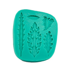 Ladda upp bild till gallerivisning, 5 i 1 L Fondant Silikonformar  Löv, 5 in 1 Leaf Silicone Mold
