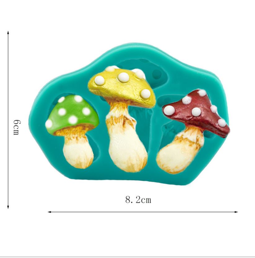 3 i 1  Svamp Silikonform  3 in 1 Marshroom Siliconeform