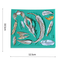 Ladda upp bild till gallerivisning, 12 in 1  Fondant Silikonformar Fjädrar   12 in 1 Feathers Silicone Mold
