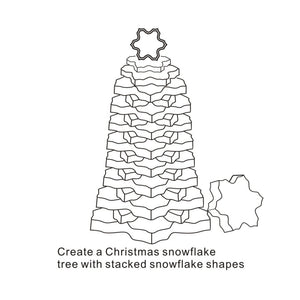 9 St/Pack Utstickare Pepparkaksformar - 9 PCS/Set  Snow Flake Ginger Cookie Cutter/ 9 St/Set Snöflingor Kaksformar