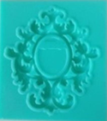 Klassisk Platta Spegel  Ram Silikonfor  Tårtkant Viktoriansk Utsmyckning Fotoram Silikonform  Victorian Embellishment Photo Frame Silicone Mold