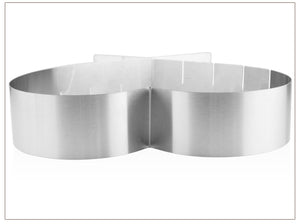 Justerbar Hjärtformad Tartring Rostfritt Stål --Adjustable Stainless Cake Cutting Ring- Heart Shape