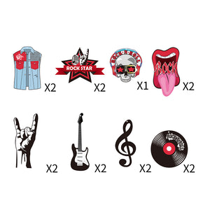 Rock Roll Musik Temafestdekoration