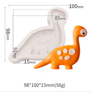 5 St/Pack Dinosaurier Silikonform Collection 2 (4 S M & 1 Stor) 5 PCS/Set Dinosaur Silicon Mold (4 S M & 1 Big)