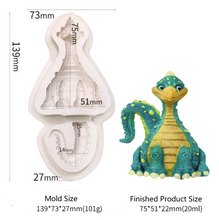 Ladda upp bild till gallerivisning, 5 St/Pack Dinosaurier Silikonform Collection 2 (4 S M &amp; 1 Stor) 5 PCS/Set Dinosaur Silicon Mold (4 S M &amp; 1 Big)
