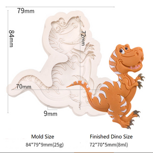 5 St/Pack  Dinosaurier Silikonform  Collection 6 5 PCS/Set Dinosaur Silicon Mold (4 S M & 1 Big)
