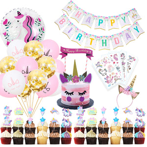 49 St/Pack Unicorn Temafest Dekoration  49 PCS/Set Unicorn Themed Party Decoration