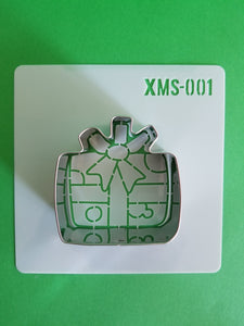 Jul Utstickare Pepparkaksformar med stenciler 01-presentlåda Christmas Cookie Cutter- gift box