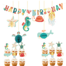 Ladda upp bild till gallerivisning, 31 St/Pack Havsdjur Temafest Födelsedag Dekoration   31 PCS/Set Ocean Animal Themed Party Decoration
