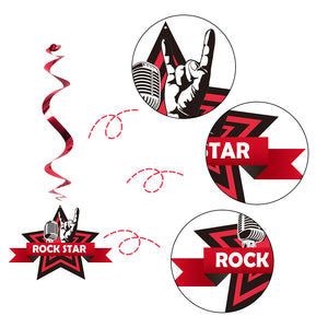Rock Roll Musik Temafestdekoration