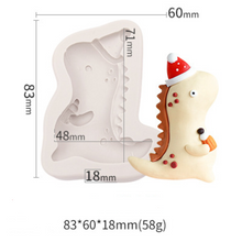 Ladda upp bild till gallerivisning, 5 St/Pack Dinosaurier Silikonform Collection 2 (4 S M &amp; 1 Stor) 5 PCS/Set Dinosaur Silicon Mold (4 S M &amp; 1 Big)
